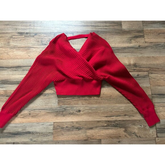 WINDSOR Doll It Up Open Back Ribbed Sweater - Picture 2 of 4